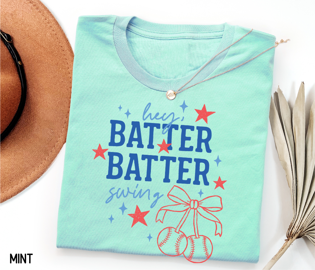Coquette Hey Batter Batter Swing Adult T-shirt