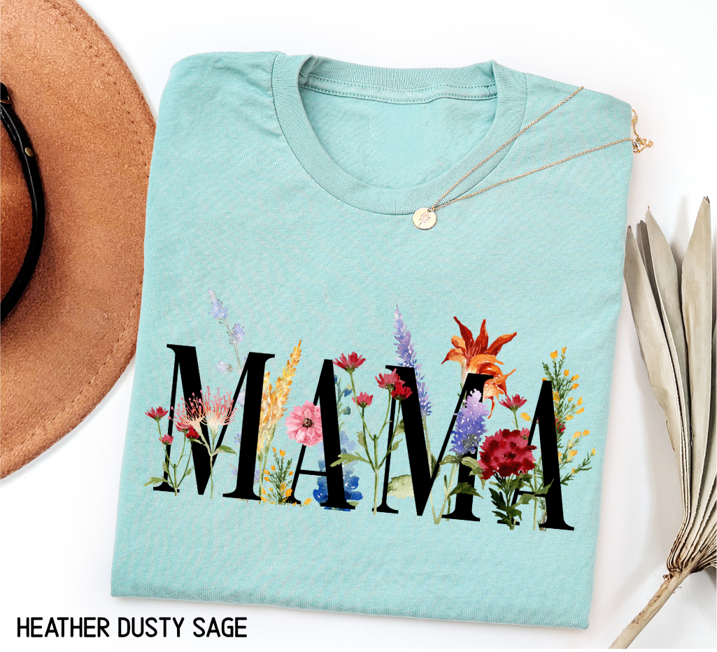 Wildflower Mama Adult T-shirt
