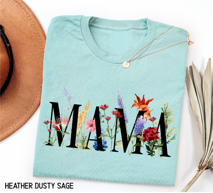 Wildflower Mama Adult T-shirt