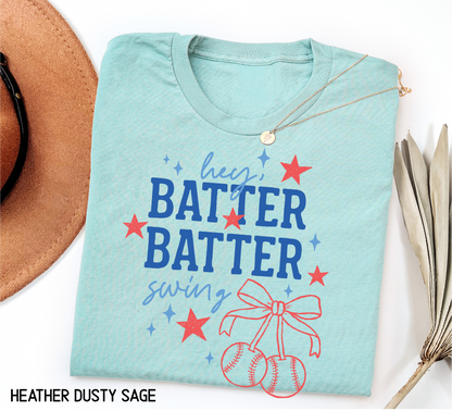 Coquette Hey Batter Batter Swing Adult T-shirt