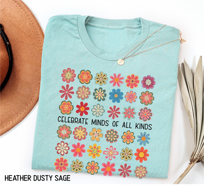 Celebrate Minds of All Kinds Adult T-shirt