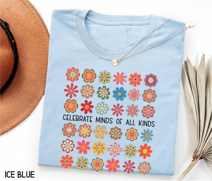 Celebrate Minds of All Kinds Adult T-shirt
