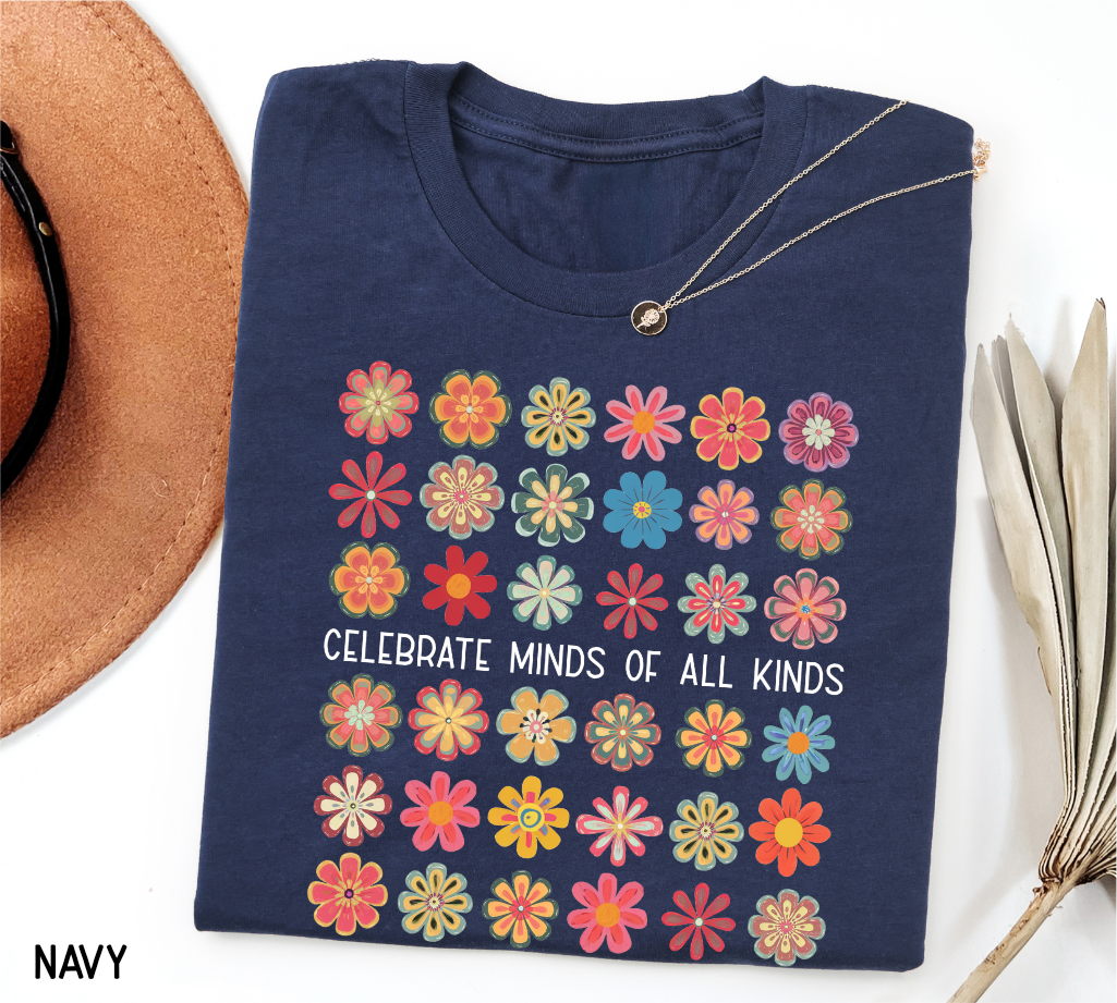 Celebrate Minds of All Kinds Adult T-shirt