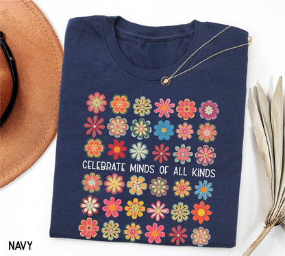 Celebrate Minds of All Kinds Adult T-shirt