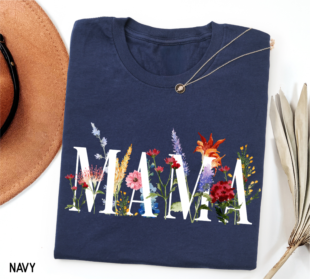 Wildflower Mama Adult T-shirt