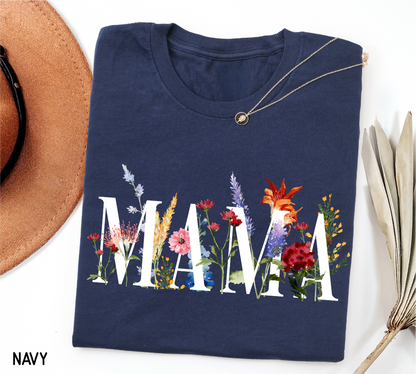 Wildflower Mama Adult T-shirt
