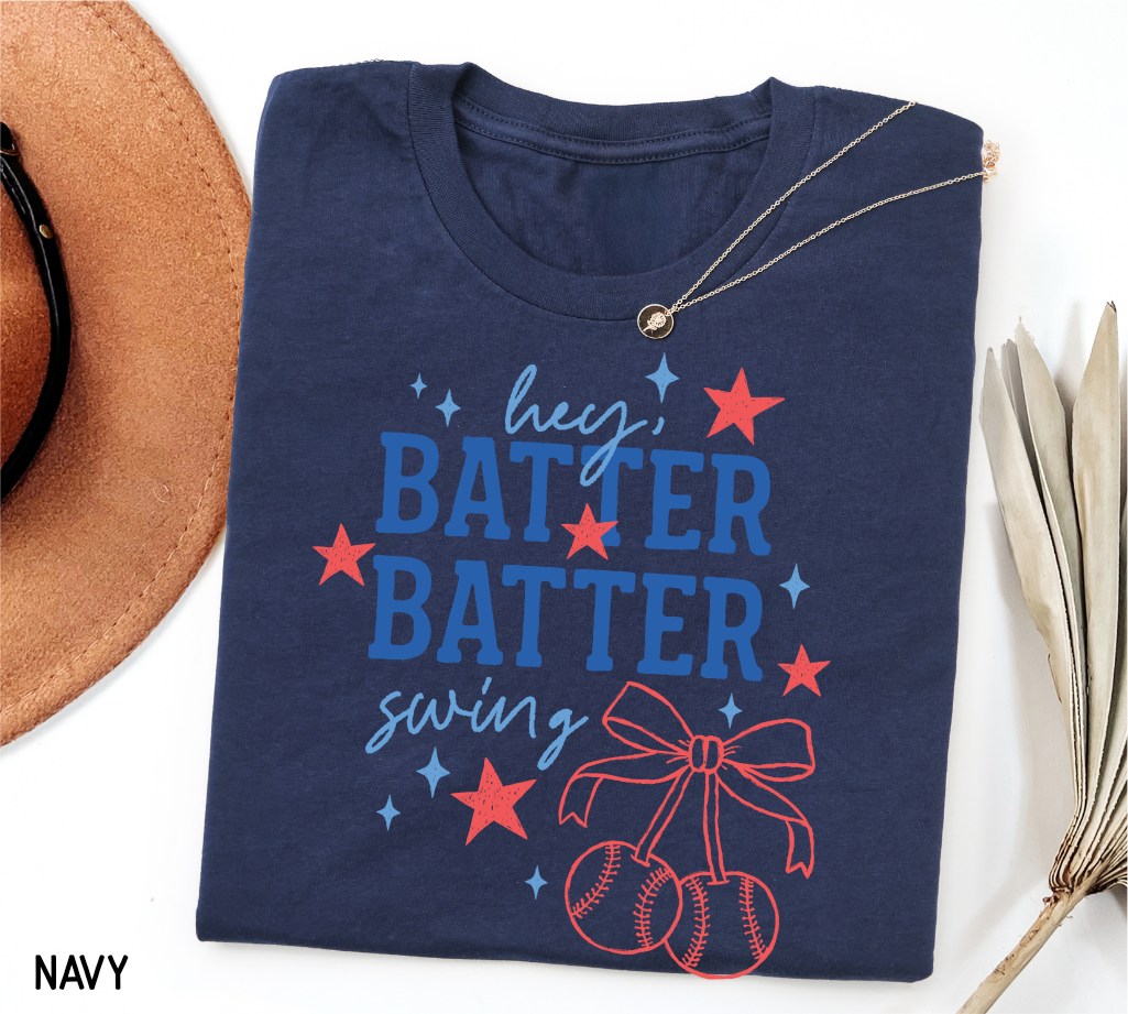 Coquette Hey Batter Batter Swing Adult T-shirt