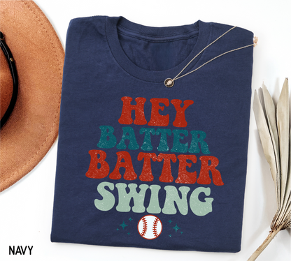 Hey Batter Batter Swing Adult T-shirt