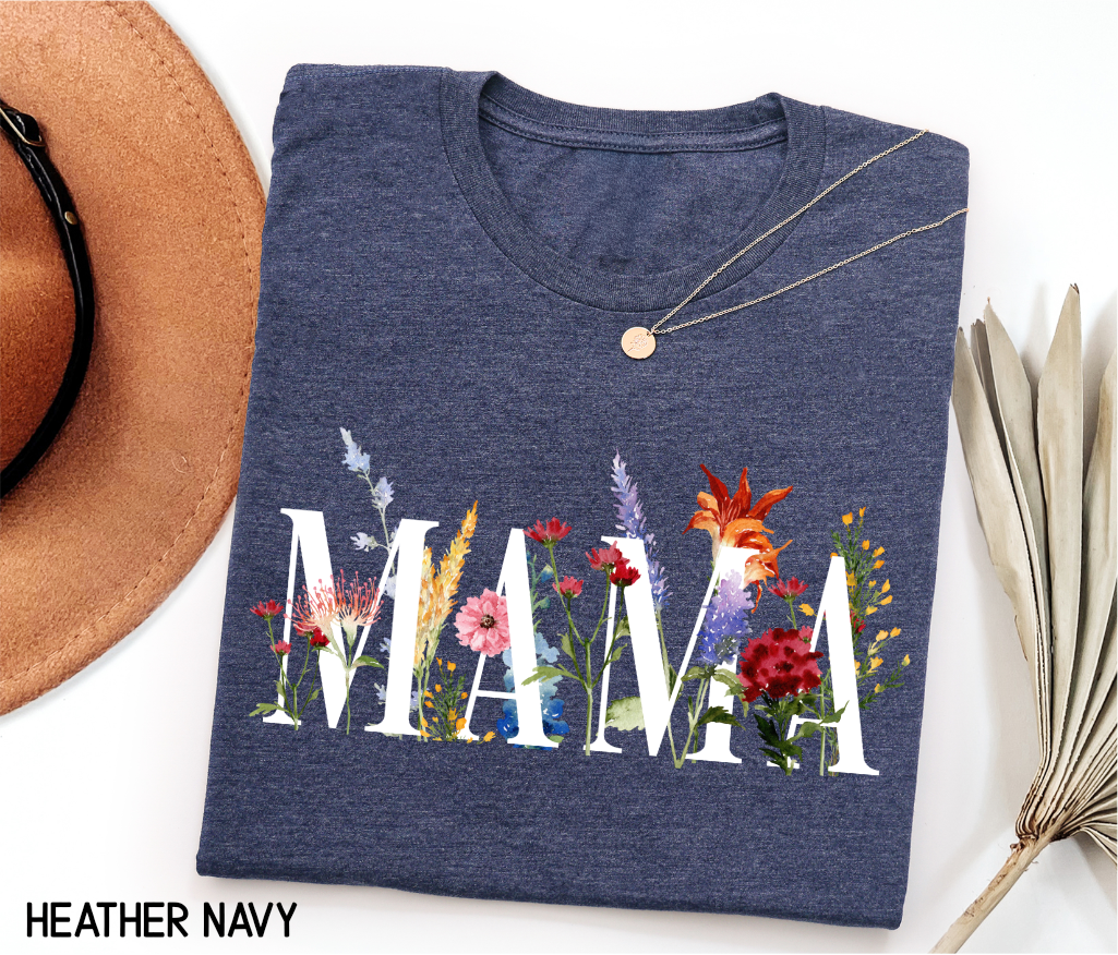 Wildflower Mama Adult T-shirt