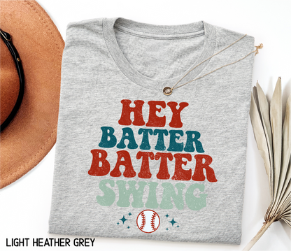 Hey Batter Batter Swing Adult T-shirt