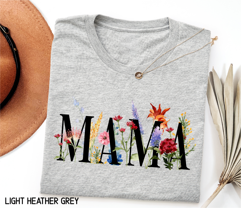 Wildflower Mama Adult T-shirt