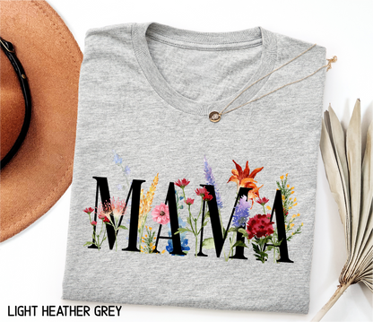Wildflower Mama Adult T-shirt
