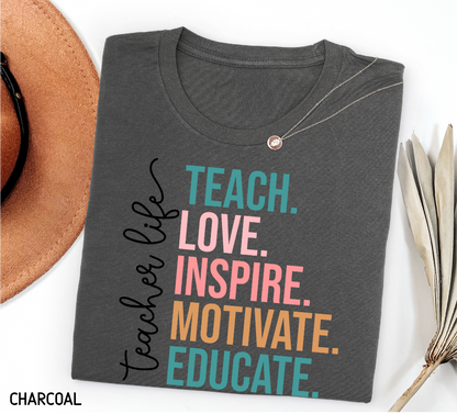 Teacher Life Adult T-shirt