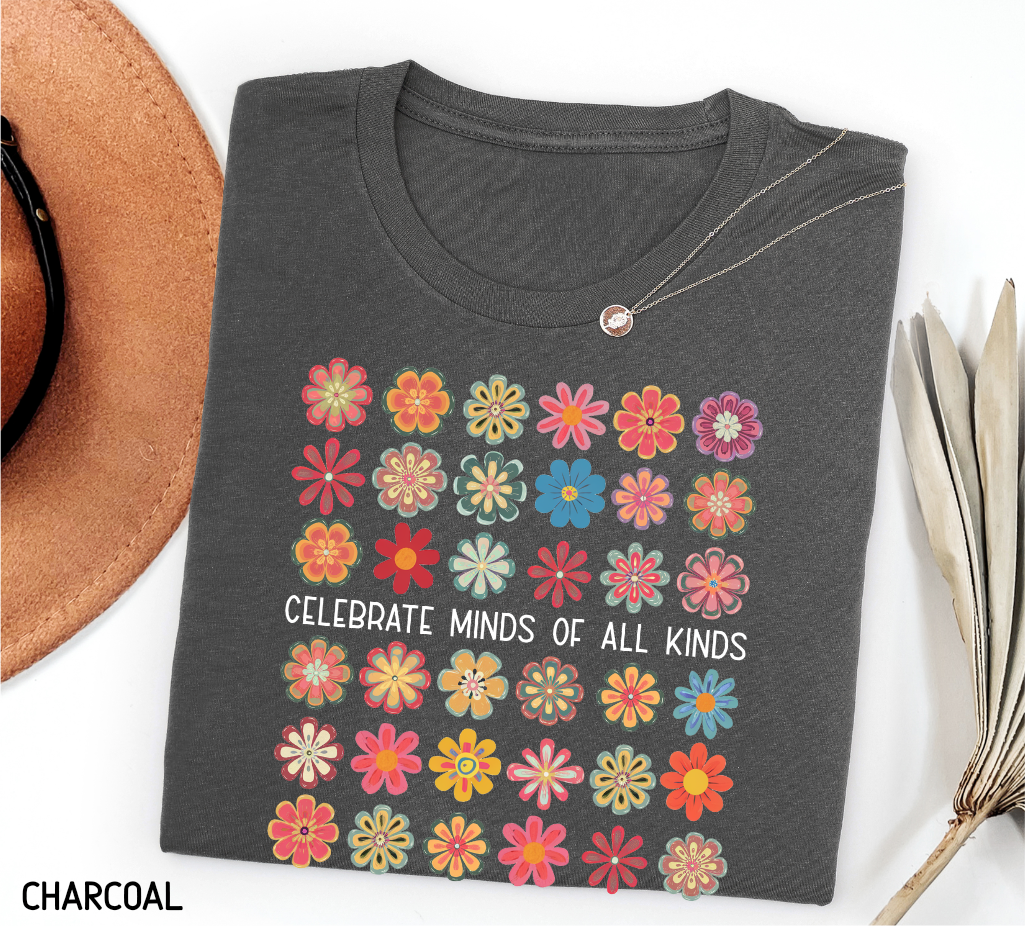 Celebrate Minds of All Kinds Adult T-shirt