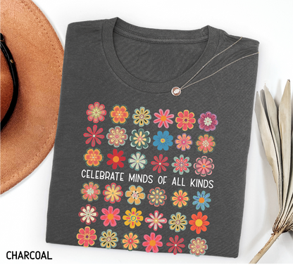 Celebrate Minds of All Kinds Adult T-shirt