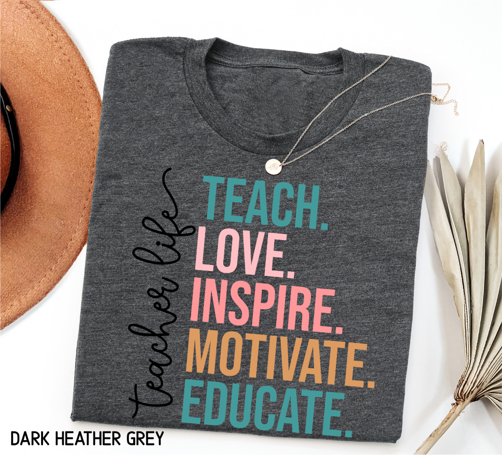 Teacher Life Adult T-shirt