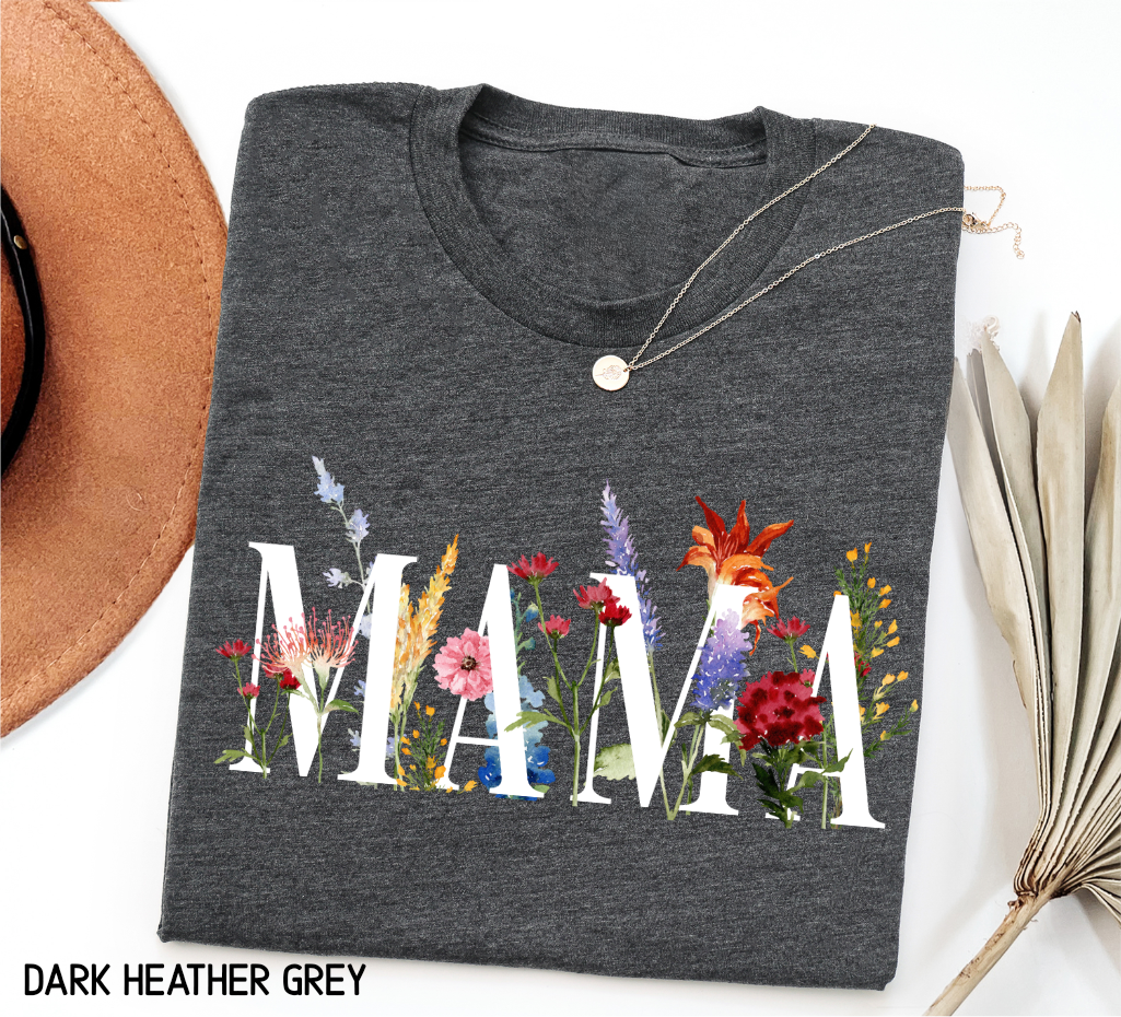 Wildflower Mama Adult T-shirt
