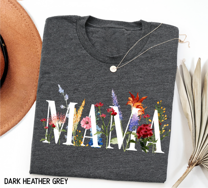 Wildflower Mama Adult T-shirt