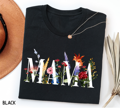 Wildflower Mama Adult T-shirt