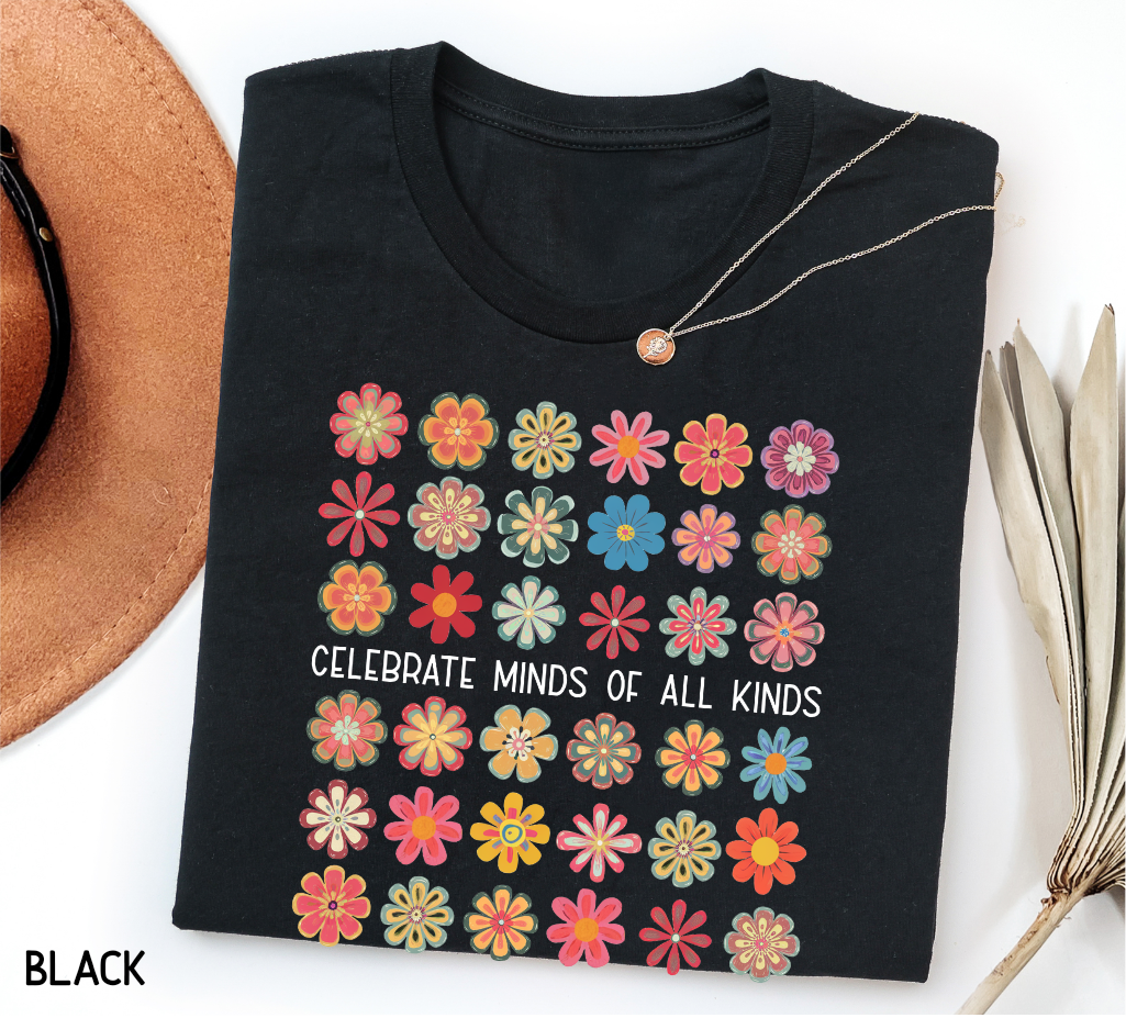 Celebrate Minds of All Kinds Adult T-shirt