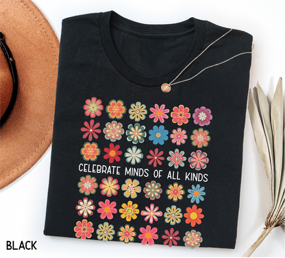 Celebrate Minds of All Kinds Adult T-shirt