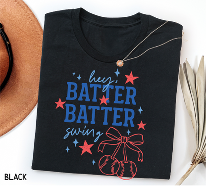 Coquette Hey Batter Batter Swing Adult T-shirt