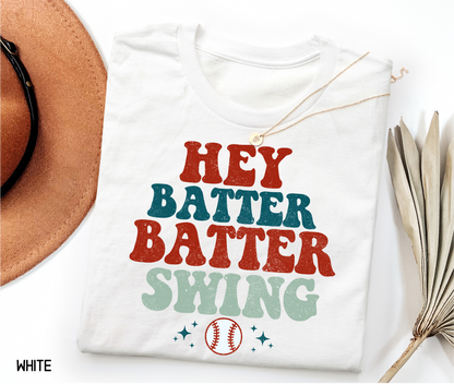Hey Batter Batter Swing Adult T-shirt