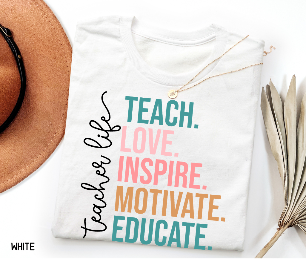 Teacher Life Adult T-shirt