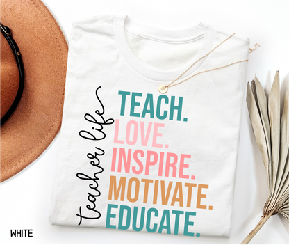 Teacher Life Adult T-shirt