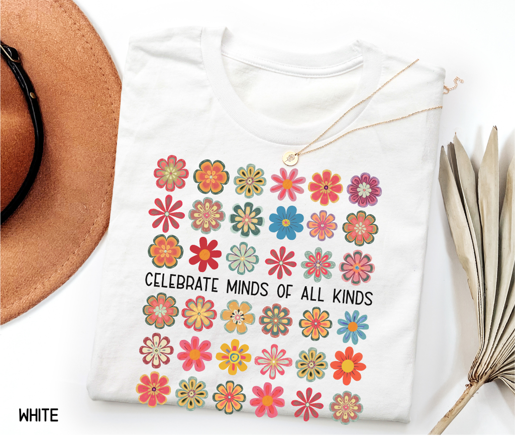 Celebrate Minds of All Kinds Adult T-shirt