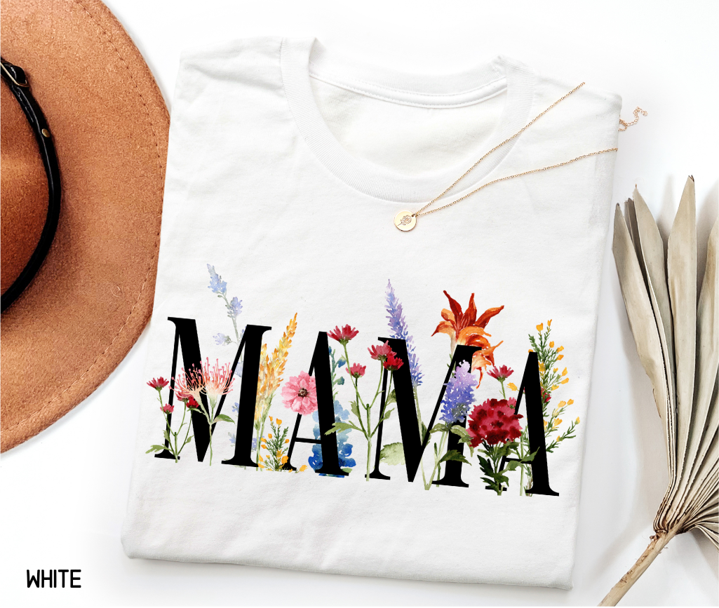 Wildflower Mama Adult T-shirt