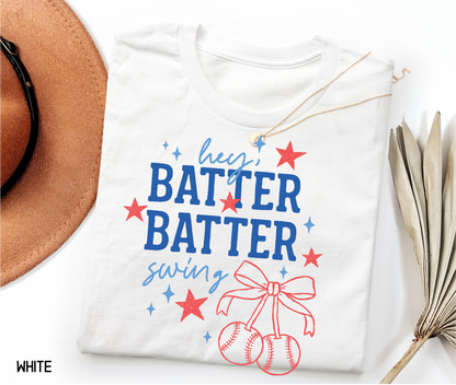 Coquette Hey Batter Batter Swing Adult T-shirt