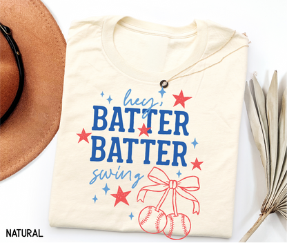 Coquette Hey Batter Batter Swing Adult T-shirt