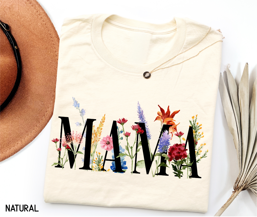Wildflower Mama Adult T-shirt