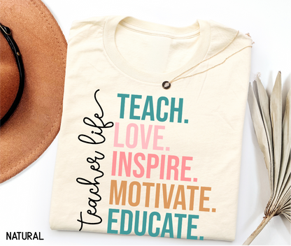 Teacher Life Adult T-shirt