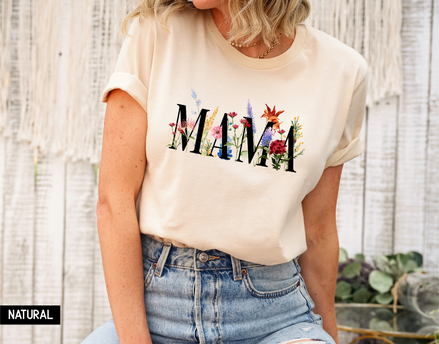 Wildflower Mama Adult T-shirt