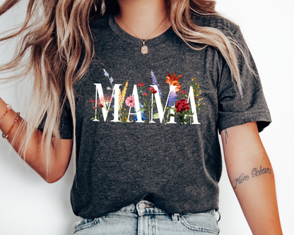 Wildflower Mama Adult T-shirt