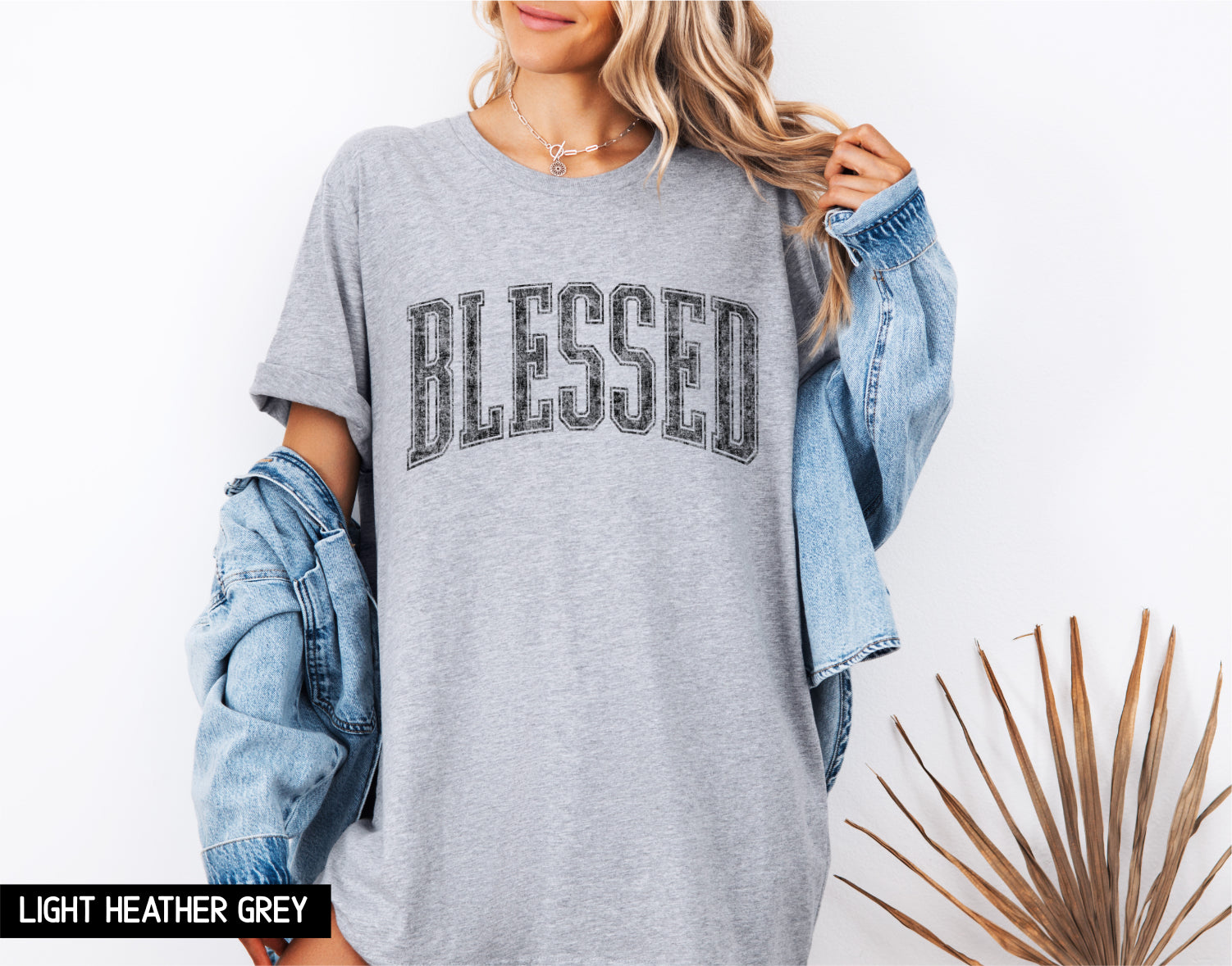 Distressed Blessed Adult T-shirt