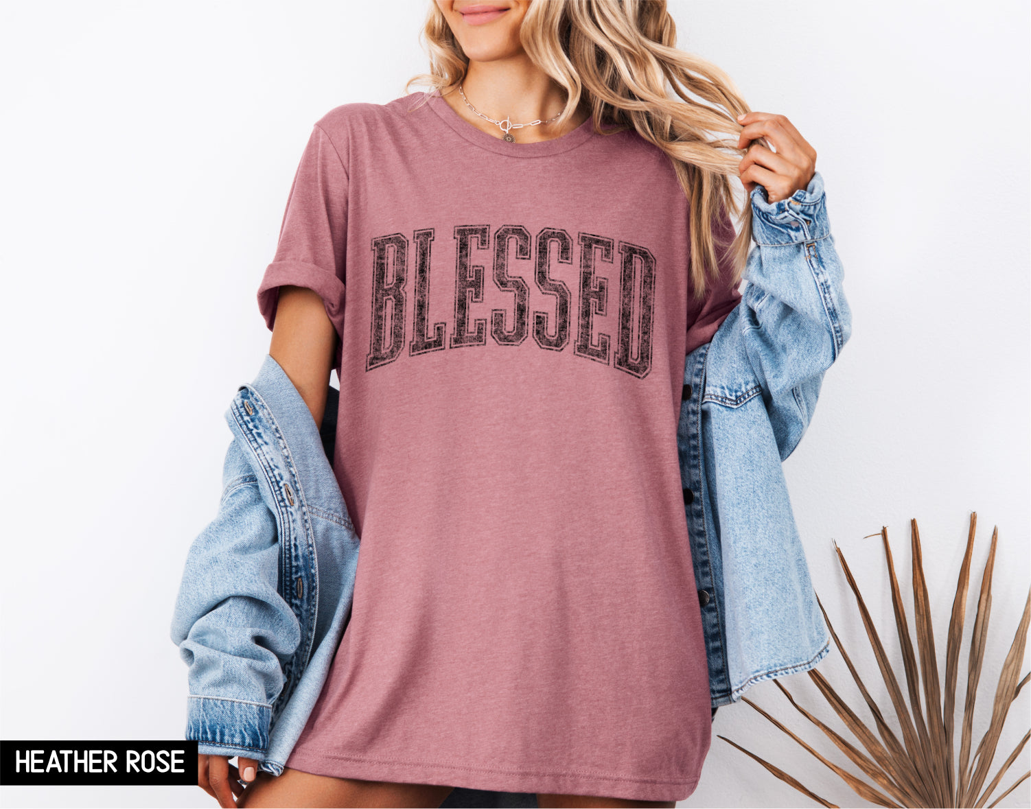Distressed Blessed Adult T-shirt