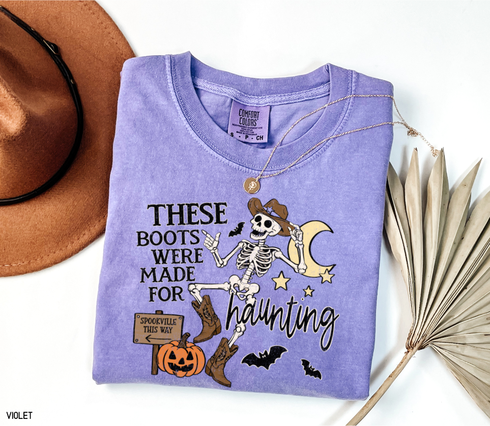 These Boots Were Made for Haunting Adult Comfort Colors T-Shirt