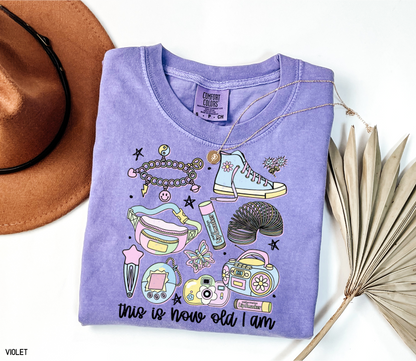 This is How Old I Am Adult Comfort Colors T-Shirt