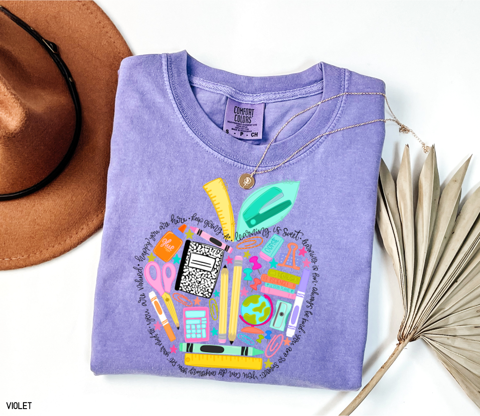 Teacher Supplies Adult Comfort Colors T-Shirt