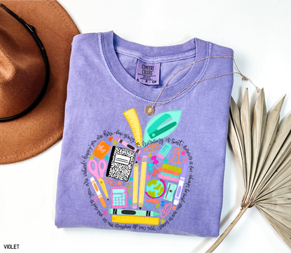 Teacher Supplies Adult Comfort Colors T-Shirt
