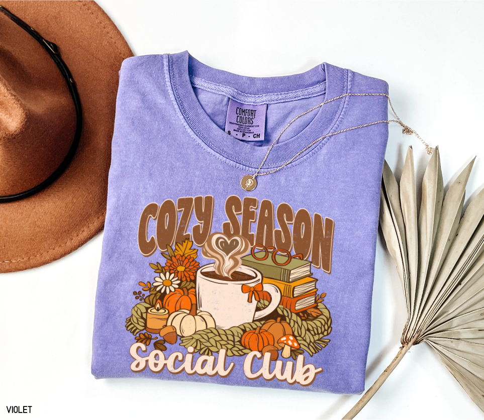Cozy Season Social Club Adult Comfort Colors T-Shirt