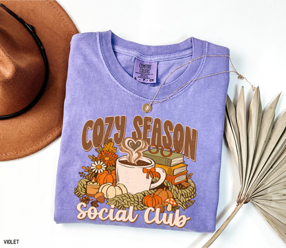 Cozy Season Social Club Adult Comfort Colors T-Shirt