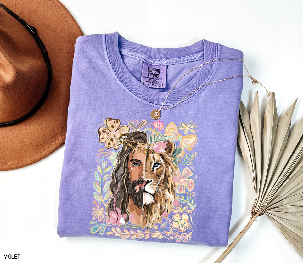 Jesus Lion of Judah Adult Comfort Colors T-Shirt