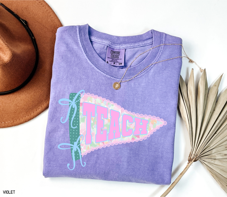 Teach Pennant Adult Comfort Colors T-Shirt
