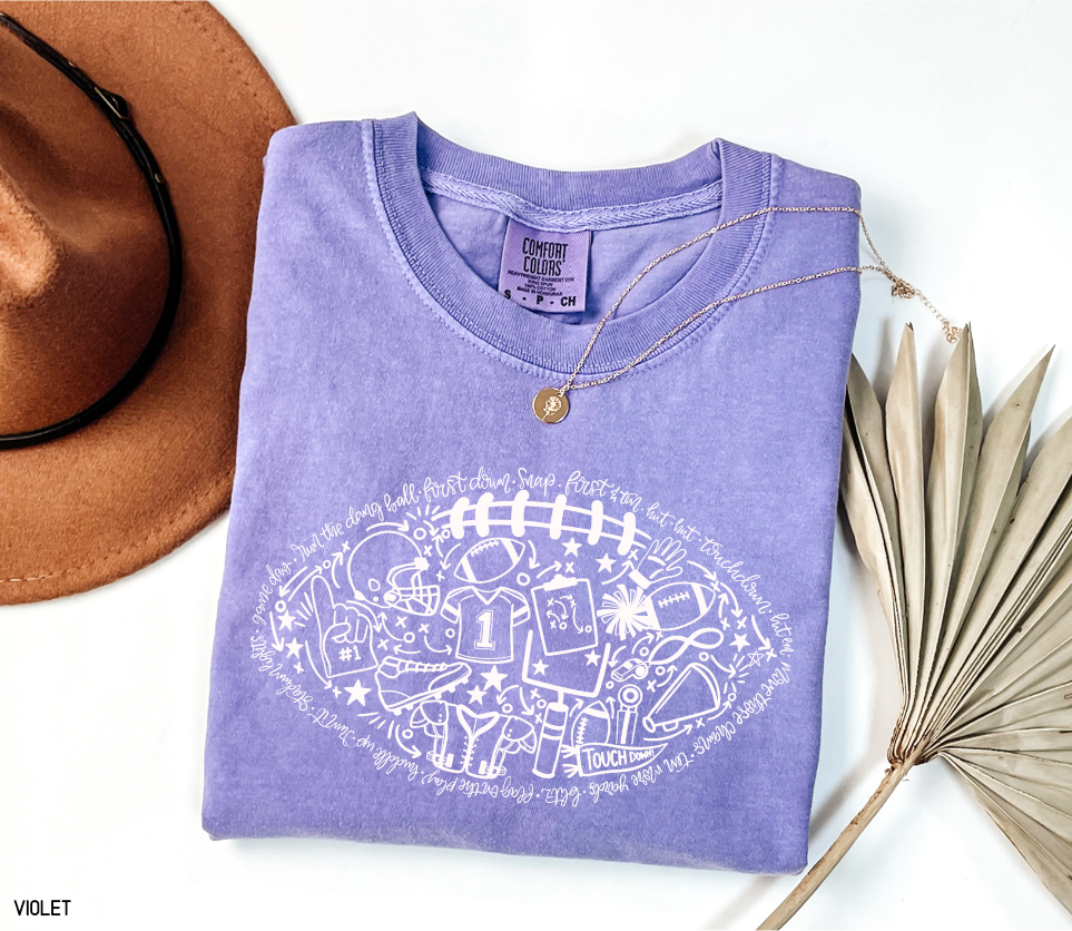 Football Adult Comfort Colors T-Shirt