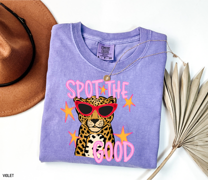 Spot The Good Leopard Comfort Colors T-Shirt