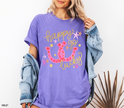 Happy Go Lucky Adult Comfort Colors T-Shirt